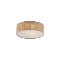 Oosterse plafondlamp rotan 30cm - Trammy