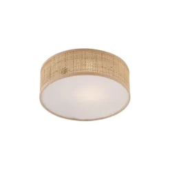 Oosterse plafondlamp rotan 30cm - Trammy