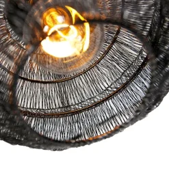 Oosterse plafondlamp zwart 25 cm - Vadi