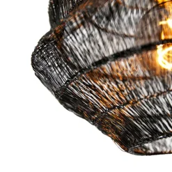 Oosterse plafondlamp zwart 25 cm - Vadi