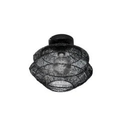 Oosterse plafondlamp zwart 25 cm - Vadi
