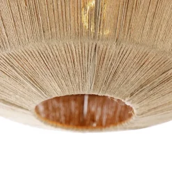 Oosterse plafondlamp zwart met touw - Riki