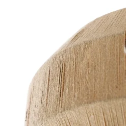 Oosterse plafondlamp zwart met touw - Riki