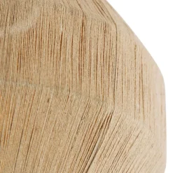 Oosterse plafondlamp zwart met touw - Riki