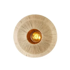 Oosterse plafondlamp zwart met touw - Riki