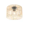 Oosterse plafondlamp zwart met rotan - Maud