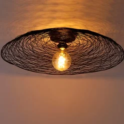 Oosterse plafondlamp zwart 60 cm - Glan