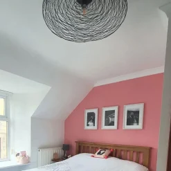 Oosterse plafondlamp zwart 60 cm - Glan