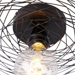 Oosterse plafondlamp zwart 60 cm - Glan