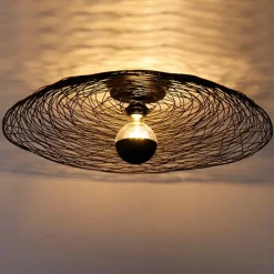 Oosterse plafondlamp zwart 60 cm - Glan
