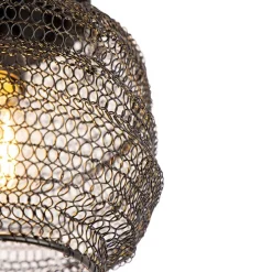 Oosterse plafondlamp zwart - Nidum Bene