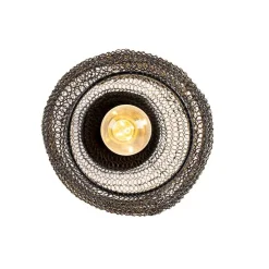 Oosterse plafondlamp zwart - Nidum Bene