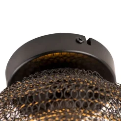 Oosterse plafondlamp zwart - Nidum Bene