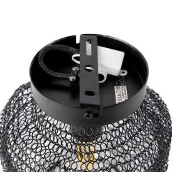 Oosterse plafondlamp zwart - Nidum Bene