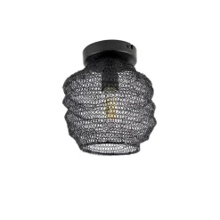Oosterse plafondlamp zwart - Nidum Bene