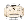 Oosterse plafondlamp zwart met bamboe - Irena