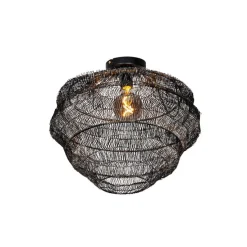 Oosterse plafondlamp zwart 45 cm - Vadi