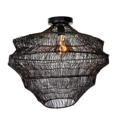 Oosterse plafondlamp zwart 45 cm - Vadi