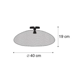 Oosterse plafondlamp zwart 40 cm - Glan
