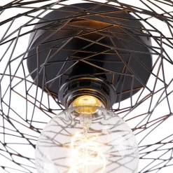 Oosterse plafondlamp zwart 40 cm - Glan