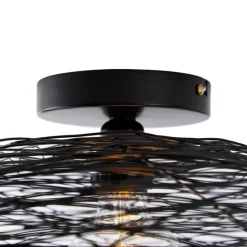 Oosterse plafondlamp zwart 40 cm - Glan