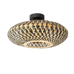Oosterse plafondlamp zwart bamboe 40 cm - Ostrava