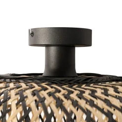 Oosterse plafondlamp zwart bamboe 40 cm - Ostrava