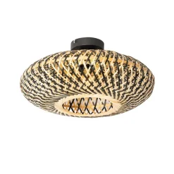 Oosterse plafondlamp zwart bamboe 40 cm - Ostrava