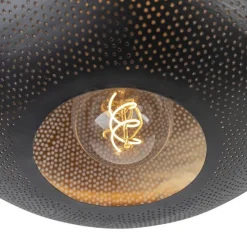 Oosterse plafondlamp zwart met goud 40 cm - Radiance