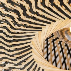 Oosterse plafondlamp zwart bamboe 50 cm - Ostrava