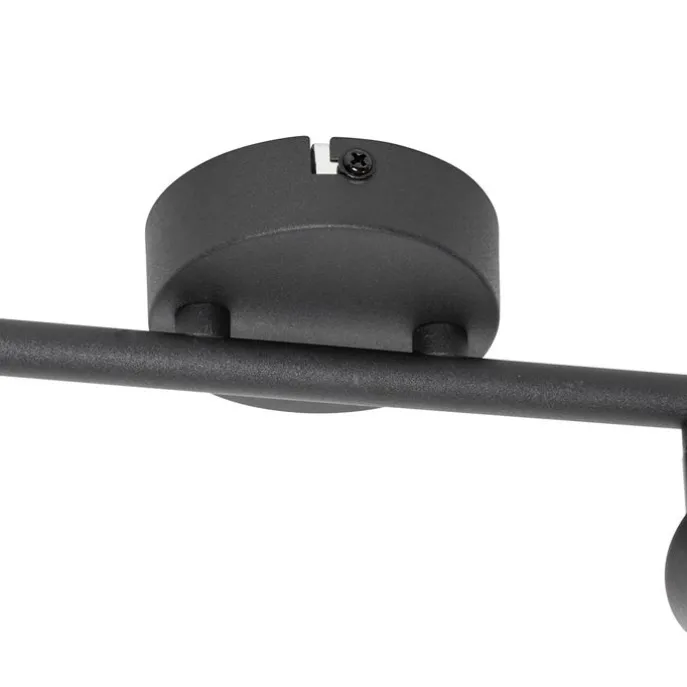 Oosterse spot zwart met bamboe 2-lichts - Rayan