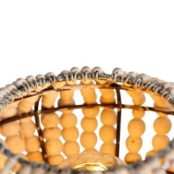 Oosterse tafellamp beige met kralen - Moti