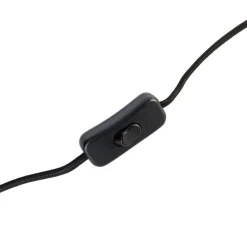 Oosterse tafellamp messing met zwart 2-lichts - Louka