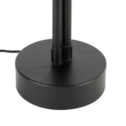 Oosterse tafellamp messing met zwart 2-lichts - Louka