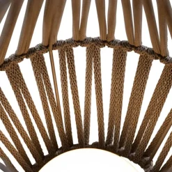 Oosterse tafellamp touw incl. LED dimbaar oplaadbaar - Contra