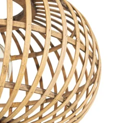 Oosterse tripod vloerlamp bamboe - Amira