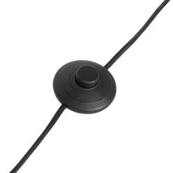 Oosterse vloerlamp bamboe met zwart - Yvonne