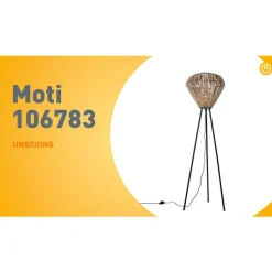 Oosterse vloerlamp beige met kralen - Moti