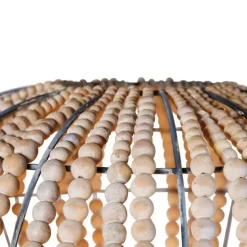 Oosterse vloerlamp beige met kralen - Moti