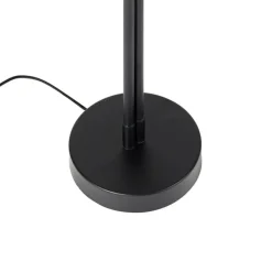 Oosterse vloerlamp messing met zwart 2-lichts - Louka