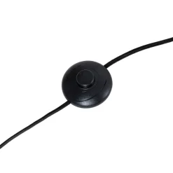 Oosterse vloerlamp messing met zwart 2-lichts - Louka