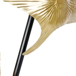 Oosterse vloerlamp messing met zwart 2-lichts - Louka