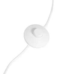 Oosterse vloerlamp wit met rotan 40 cm - Akira