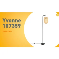 Oosterse vloerlamp zwart met bamboe - Yvonne