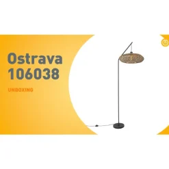 Oosterse vloerlamp zwart bamboe - Ostrava