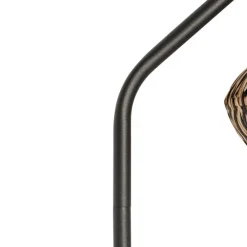 Oosterse vloerlamp zwart bamboe - Ostrava