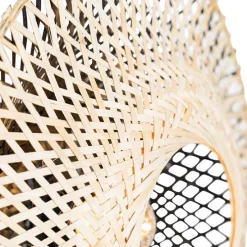 Oosterse wandlamp bamboe 35 cm met stekker - Rina