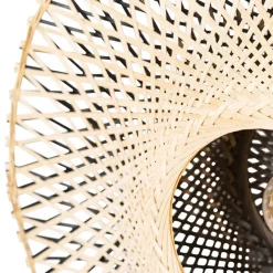 Oosterse wandlamp bamboe 50 cm met stekker - Rina