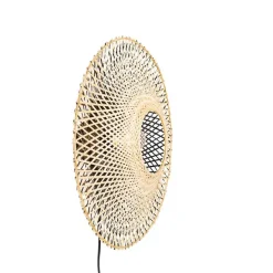 Oosterse wandlamp bamboe 50 cm met stekker - Rina
