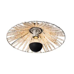 Oosterse wandlamp beige met kralen - Moti